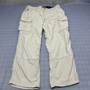 Duluth Trading Pants Mens XL x30 Tan Dry on the Fly Cargo 100% Nylon Hiking Work